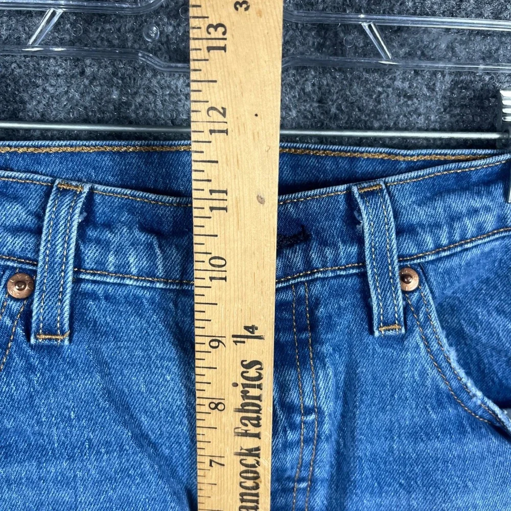 Levi's 501 Original Jeans Womens 27 Medium Wash Distressed Button Fly Straight